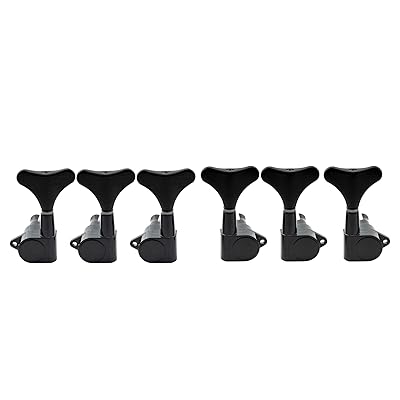 Musiclily L3+R3 6弦ベース用ペグ、ブラック