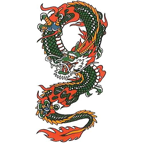 「昇り龍・中」【PaperTattoo・中】【祭化粧】(簡易入れ墨)【17.5cm×10cmのレギュラーサイズ!】