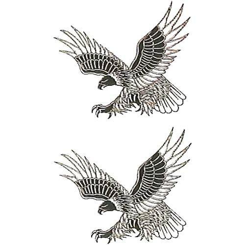 「二つの鷲・中」【PaperTattoo・中】【祭化粧】(簡易入れ墨)【17.5cm×10cmのレギュラーサイズ!】 「二つの鷲・中」【PaperTattoo・中】【祭化粧】(簡易入れ墨)【17.5cm×10cmのレギュラーサイズ!】
