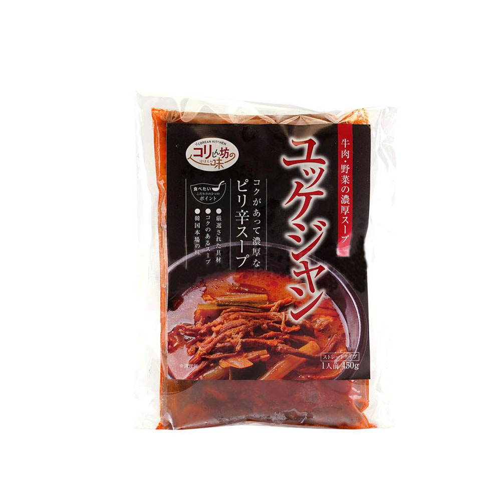 コリしん坊味 ユッケジャン 450g 韓国食品 韓国料理 冷凍食品 韓国スープ ユッケジュンミールキット お取り寄せグルメ 韓国グルメ ゆっけじゃん 육개장 3個