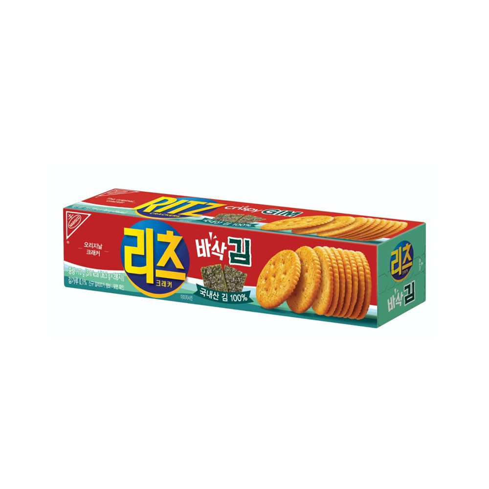 ★地域別送料無料★【東西食品】リッツ　クラッカー　ぱりぱり海苔　73g×10個セット　 韓国食品 韓国お菓子 韓国料理 韓国食料品 食べ物 韓国お菓子 韓国お土産 りつ　クラッカー　ぱりぱりのサムネイル
