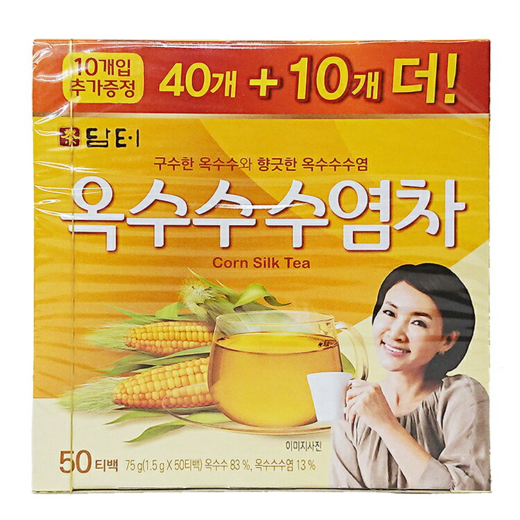 【ダムト】とうもろこしひげ茶60g(1.5g×40/TB)　ティーバッグ茶　韓国お茶　ひげ茶　トウモロコシヒゲ　カロリーゼロ　ダイエット茶　ヘルシー茶