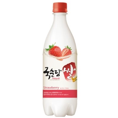 韓国大人気　グッスンダン　お米マッコリ　いちご味　750ml　3度　マッコリ　麹醇堂　クッスンダン　いちご味　マッコリ　マコリ　韓国..