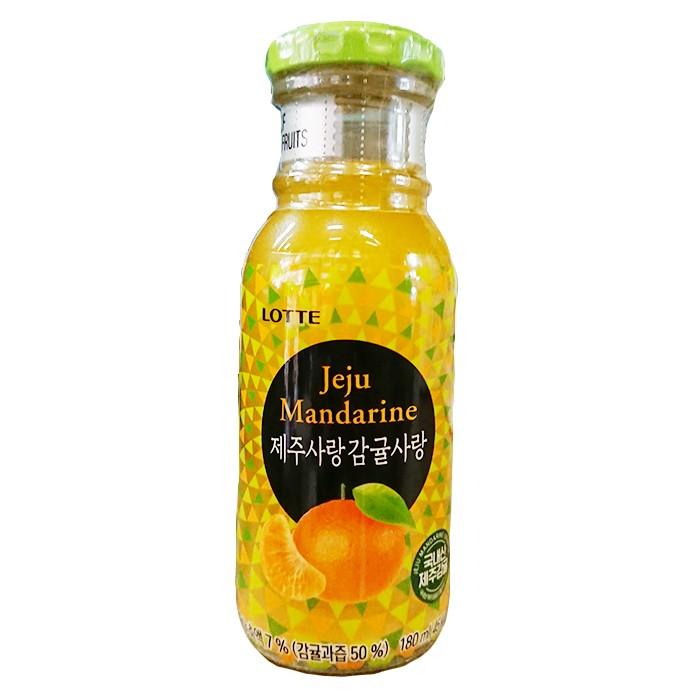 【LOTTE】済州ミカンジュース 180ml(瓶)　ジェジュみかんドリンク　みかんジュース　韓国飲料　果物飲..