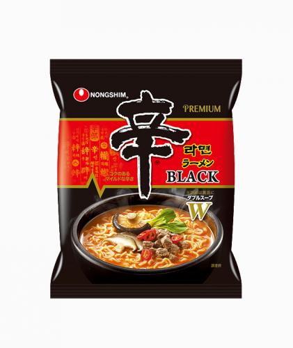 【農心】 辛ラーメン　ブラック　130g　袋麺　韓国ラーメン　韓国袋ラーメン　辛いラーメン　韓国麺　Black　非常食　定番　韓国1番ラーメン　NONGSHIM　焼肉　食材料　おとく　キムチ　SINRAMEN SHINRAMEN 濃いラーメン