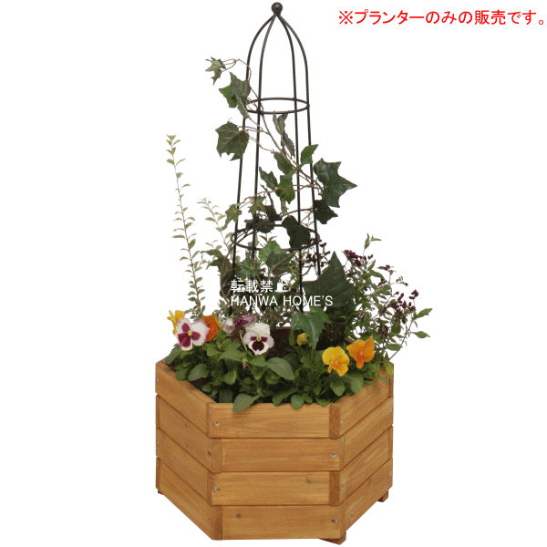 ウット゛デコ 六角プランター45cm