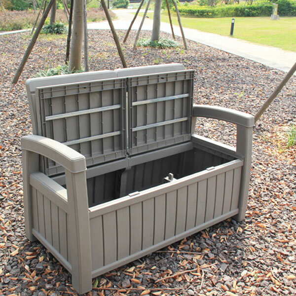 先行予約6月下旬入荷予定　ガーデンベンチ　イノバ　ボストン　ストレージベンチ　Boston storage bench 【大型宅配便】ベンチ型収納BOX　ウッド調　ストレージ　座れる　ベンチ　ガーデンファニチャー　物置　収納庫　ストッカー　収納ベンチ　おしゃれ　木目調 あす楽対応