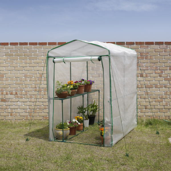 ビニール温室　特大　温室　ビニールハウス　家庭菜園　フラワースタンド　フラワーラック　棚/RCP