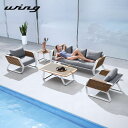 4点セット ソファ ガーデンソファセット 4人用 5人用 2シート 3シート ダブルソファ トリプルソファ 屋外家具 プール ホテル カフェ バルコニー テラス...