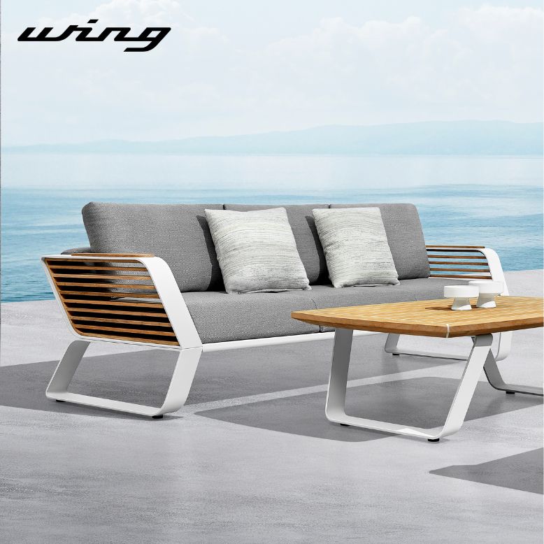 受注生産 ガーデンソファ 3人用 屋外家具 ホテル ソファ シングルソファ HIGOLD Wing（ウイング）3シートソファ 単品【大型宅配便Y】