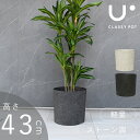 楽天DEPOS（デポス）植木鉢 大型 軽量 14号 43×43cm おしゃれ 合成樹脂 円筒 石調 ブラック ホワイト classypot クラッシーポット ナチュラル シリンダー 直径43cm