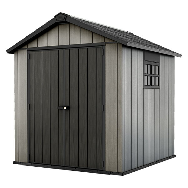 Oakland 757 Outdoor Shed（ケター　オークランド757 屋外収納庫【大型宅配便】代金引換不可/ケター　ケーター　小屋　物置　収納庫　大型　ストッカー　園芸用品　ガーデニング　タイヤラック　分別　置き場　おしゃれ/木調/RCP