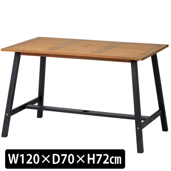 テーブル 机 ウッドテーブル 木 天然 ユーカリ材 長方形 庭 ベランダ 組み立て  マリーウッド ダイニングテーブルノワール tks1