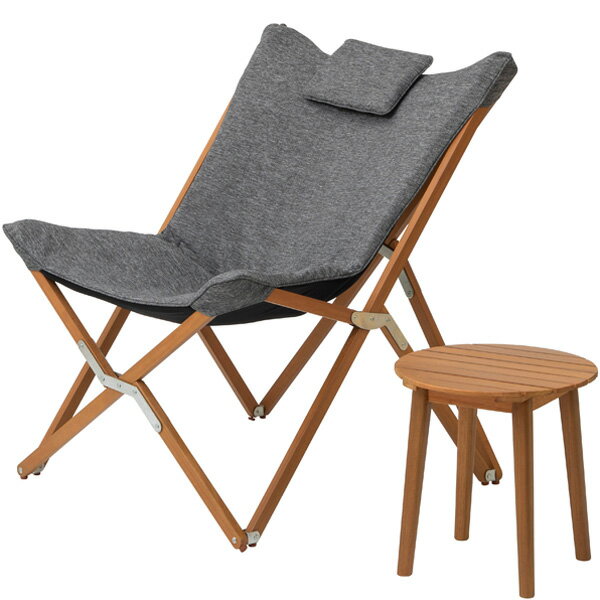 ガーデンファニチャー 木製 ルーナ サイドテーブルセット 【メーカー直送/代金引換・同梱不可】 ユーカリ材 ウッドテーブル テラス 庭 バルコニー ナチュラル ミニテーブル ベランダ