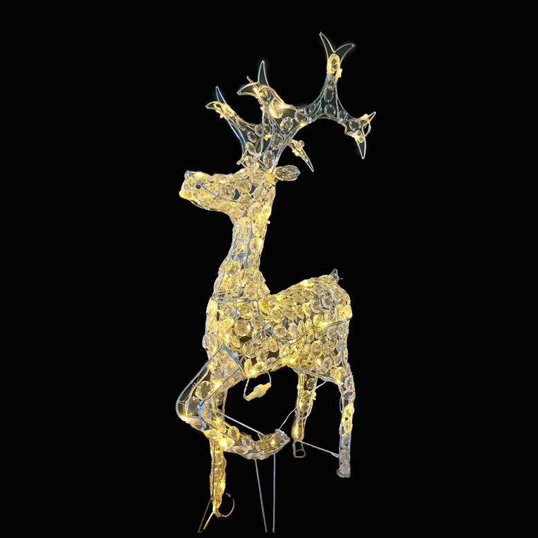 LEDイルミネーション 3Dモチーフライト クリスマス クリスタルトナカイ 電球色【メーカー直送/代金引換・同梱不可】
