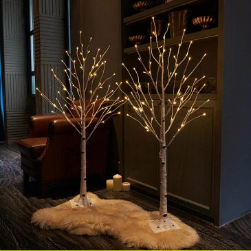 ブランチツリー LED シラカバツリーライト 120cm クリスマスツリー おしゃれ イルミネーション LED 枝ツリー 木 北欧風 クリスマス インテリア スリムツリー 室内 装飾