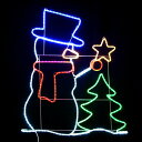 イルミネーション 屋外用 クリスマス スノーマン ツリー 電飾 LED 2Dモチーフライト DIY 飾り付け 店舗 装飾 ディスプレイ おしゃれ パーティー イ...