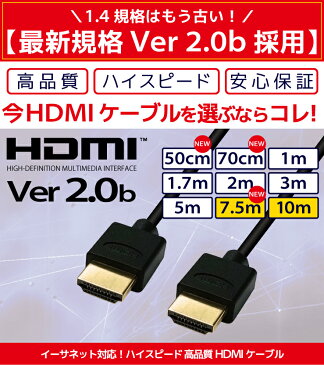 HDMIケーブル 10m【当日発送】10.0m 1000cm Ver.2.0b 4K 8K 3D対応 スリム 細線 ハイスピード 10メートル PS3 PS4 レグザリンク ビエラリンク 業務用 1m 2m 3m 5m あります