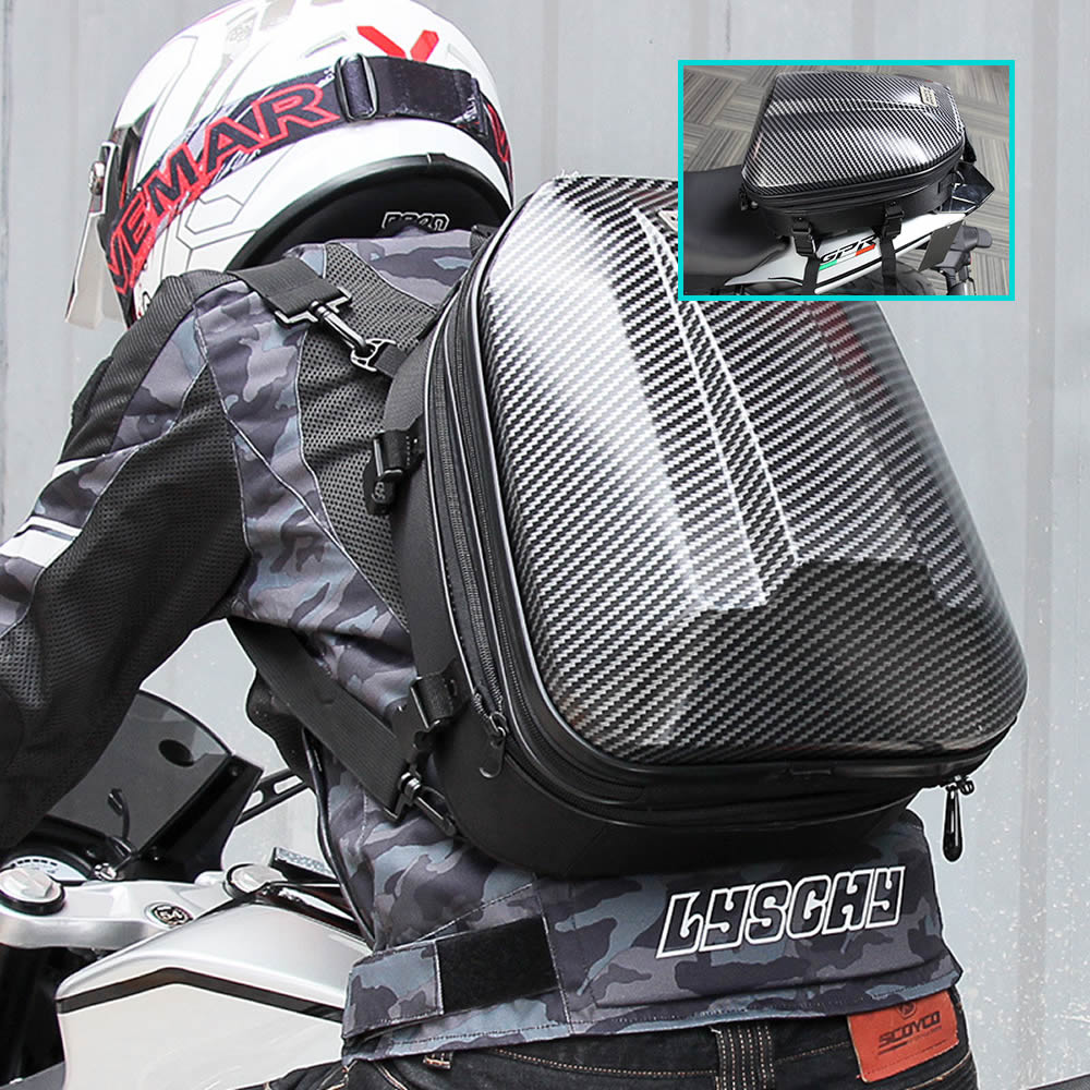 ROCK BIKER 2Wayヘルメットバッグ バイク用 ツーリングバッグ バイク用 サドルバッグ オートバイ 大人のツーリング レインカバー付き バックパック シートバッグ