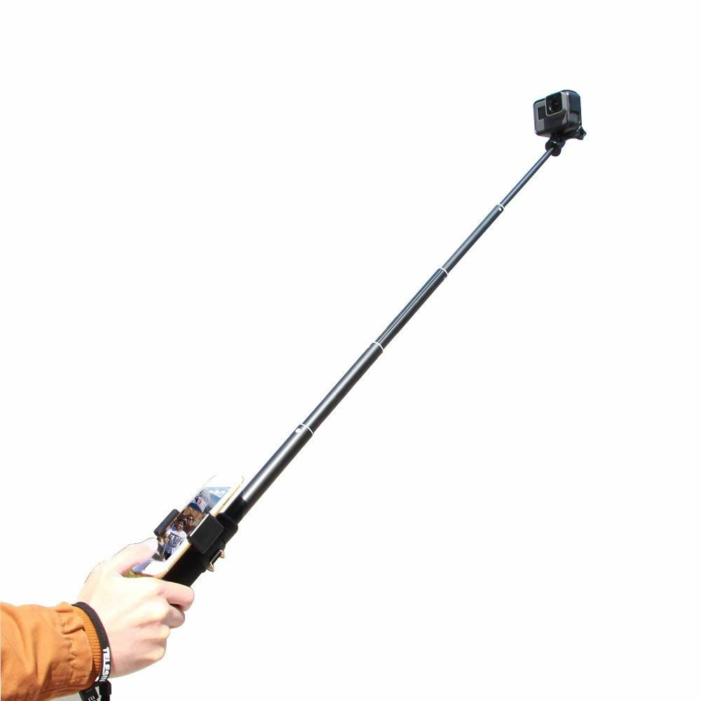 自撮り棒 セルカ棒 Gopro9 一脚 三脚 25-90cm 自撮り棒 ハンドヘルド 拡張可能 ア...