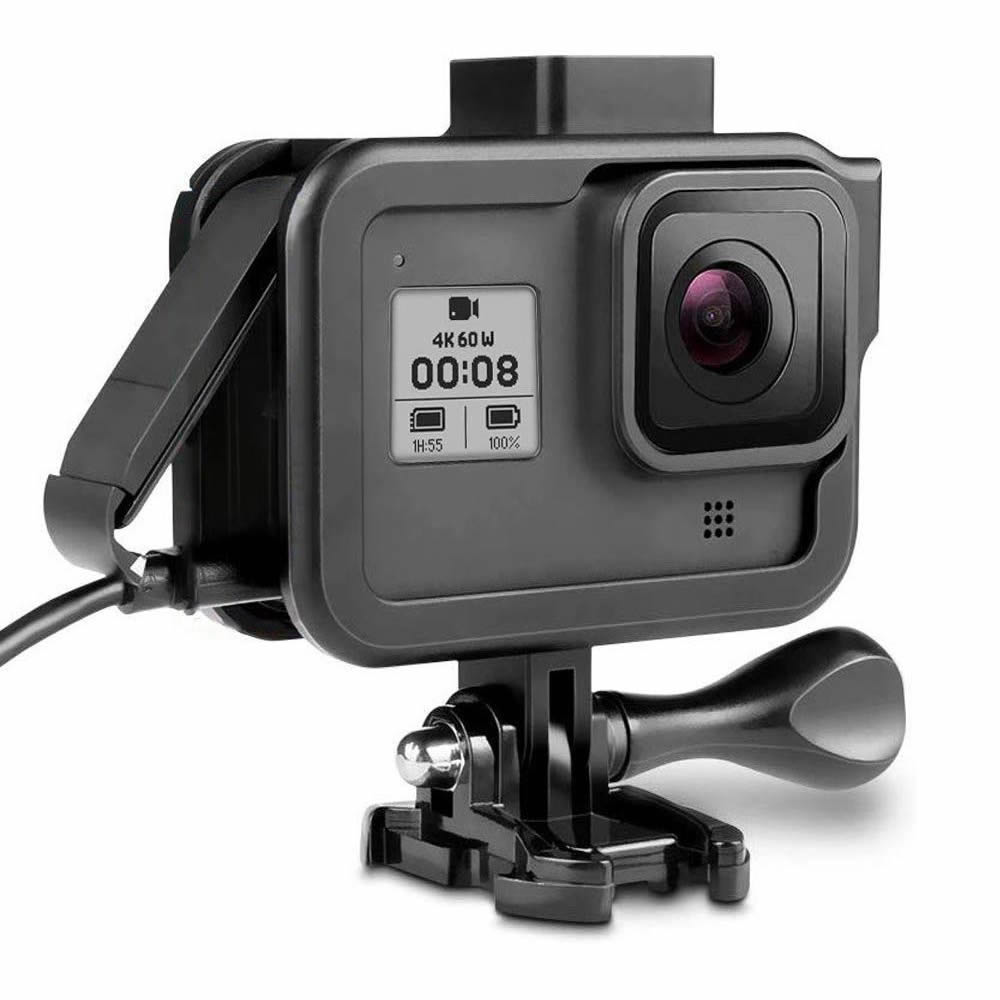 Gopro Hero9/Hero10 フレーム 保護ハウジング バックドア開閉型 マイク・ディスプ...
