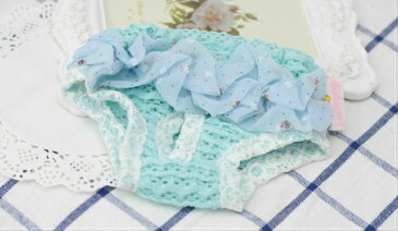 【犬 服】 【春 夏】 レース フリル メッシュ マナーパンツ サニタリーパンツ ドッグウエア 【トイプードル/チワワ/ヨークシャテリア/Mダックスなどの小型犬・猫用 ペットウエア】