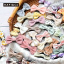 【犬 ヘアアクセサリー】 リボン コーム型 パッチン留め ヘアピン 3点セット F ナチュラル 髪飾りトップノット キッズ ベビー