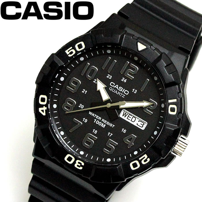 楽天HAPIAN【カシオ】 【CASIO】 ダイバールック DIVER LOOK クオーツ メンズ 腕時計 ブラック シルバー MRW-210H-1A ラッピング無料可能 おすすめ 安い 激安 SNS インスタ 景品 プレゼント カジュアル スポーツ アウトドア