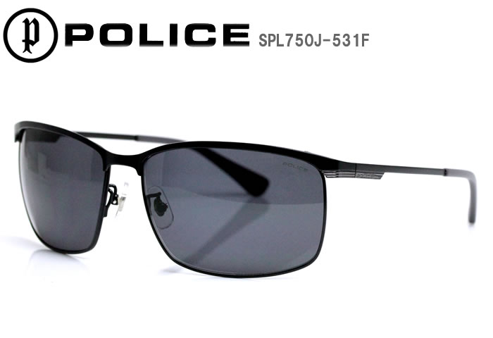 楽天HAPIANPOLICE ポリス サングラス eyewear ハーフリム ジャパンモデル UVカット BLACKBIRD SPL750J-531F プレゼント 喜ばれる 大人 かっこいい 芸能人 おしゃれ アイウェア 眼鏡 グラサン 大人 フィット 日本人向け シャープ 最新モデル