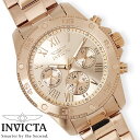 【送料無料】腕時計 レディース INVICTA ワイルドフラワー マルチファンクション インビクタ 21732 オフィス WILD FLOWER ビジネス シンプル 防水 ダイバーズ風 ローズゴールド 激安 インヴィクタ とけい うでどけい WATCH TOKEI【レディースウォッチ】