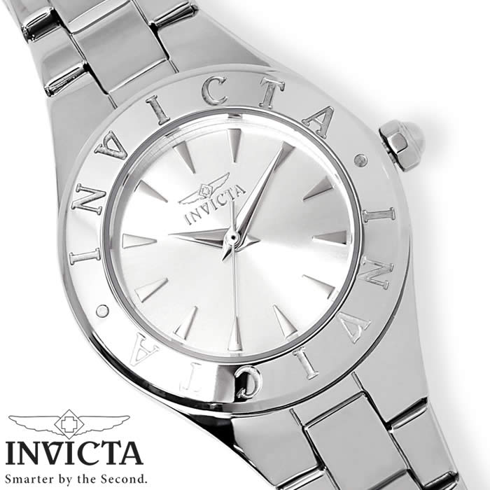腕時計 レディース INVICTA ワイルドフラワー インビクタ 21742 防水 ブランド オフィス WILD FLOWER ビジネス きれいめ シンプル 細身 ブレス シルバー インヴィクタ とけい うでどけい WATCH TOKEI【レディースウォッチ】