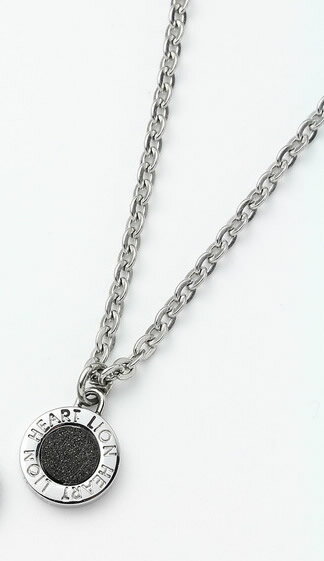 ライオンハート LION HEART ライオンハート ネックレス メンズ サークルペンダント 04N126SM ステンレス シルバー×ブラック 大人気 ラッピング無料可能 プレゼント クリスマス 【アクセサリー】日本 ペンダント おしゃれ 激安 安い 有名 大人気　ラッピング無料可能 プレゼント ペア