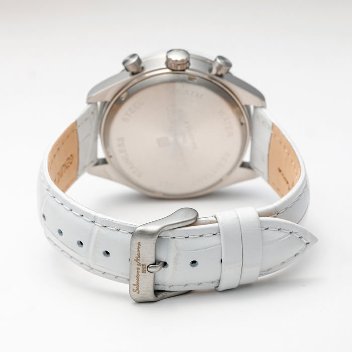 Salvatore Marra サルバトーレマーラ 腕時計 メンズ ウォッチ クロノグラフ レザーベルト 革ベルト 人気 ブランド 父の日 ギフト プレゼント クリスマス SM23104-SSBL/WH