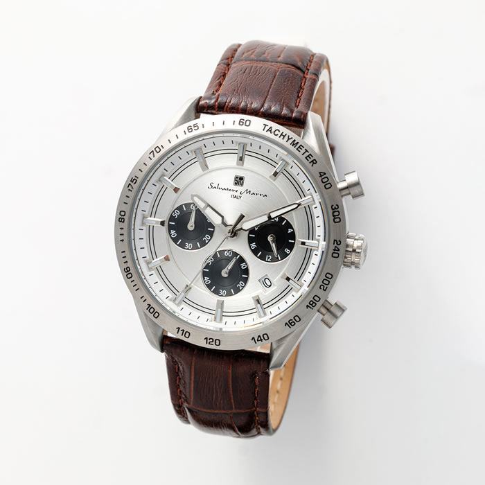 Salvatore Marra サルバトーレマーラ 腕時計 メンズ ウォッチ クロノグラフ レザーベルト 革ベルト 人気 ブランド 父…