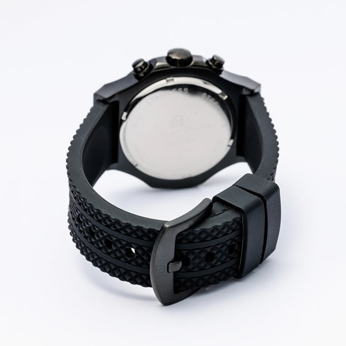 Salvatore Marra サルバトーレマーラ 腕時計 メンズ クロノグラフ クロノ ラバーバンド 5気圧防水 人気 ブランド ウォッチ 父の日 誕生日 クリスマス プレゼント ギフト SM23106-BKBK