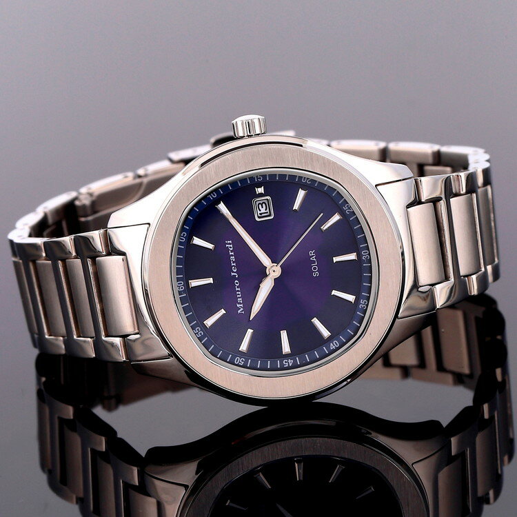 【贈り物にお薦め】【日本製ムーブメント】 メンズ 腕時計 マウロジェラルディ メンズ腕時計ソーラー 3針 デイトカレンダー 男性用腕時計 メンズウォッチ MJ053-2 かっこいい 注目 ラッピング無料可能 SNS インスタ プレゼント 誕生日 バレンタインデー ランキング