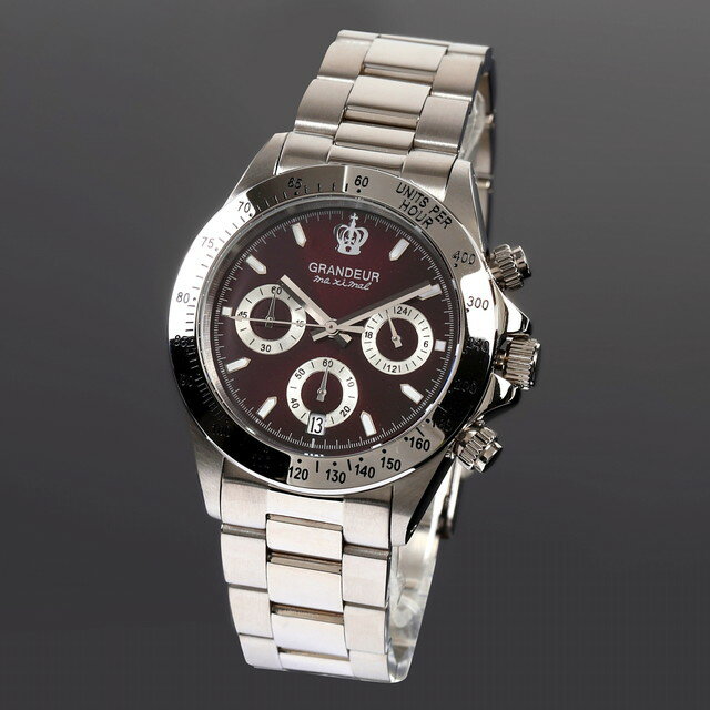グランドール GRANDEUR 腕時計 メンズ 男性 日本製 MADE IN JAPAN モデル クォーツ クロノグラフ 3針 J..