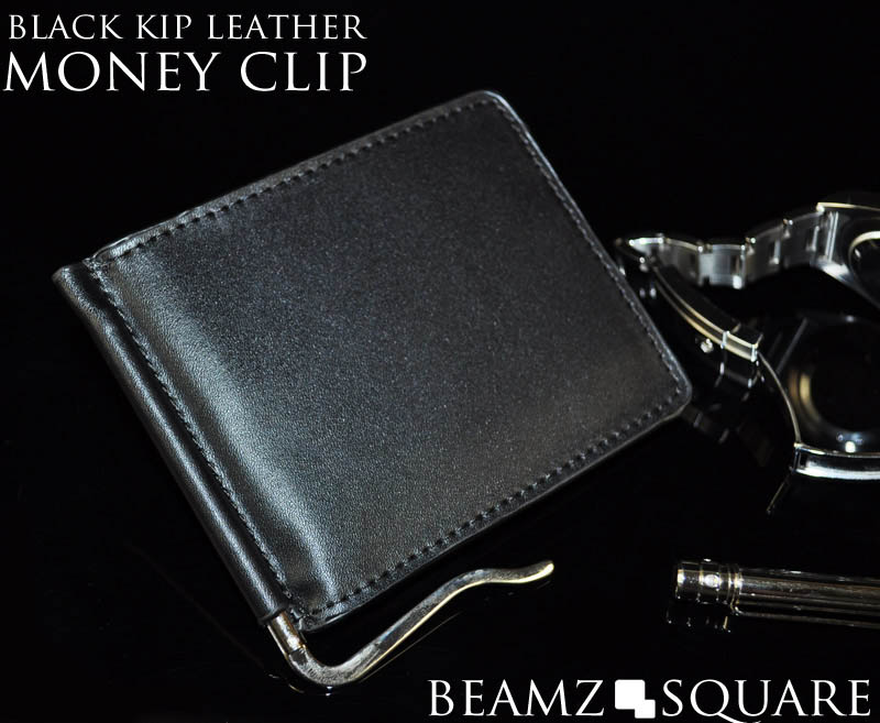 おしゃれなマネークリップ 財布 メンズ マネークリップ 折財布 レザー 本革 財布 BEAMZ SQUARE ビームススクエア 牛革マネークリップ 本革 プレゼント ギフト WALLET【メンズ】【財布】【マネークリップ】