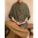 【P20倍限定!】シャツ バンドカラー メンズ 半袖シャツ ノーアイロン加工 胸ポケット 七分袖 7分袖 長袖 襟なしシャツ バンドカラーシャツ 白シャツ