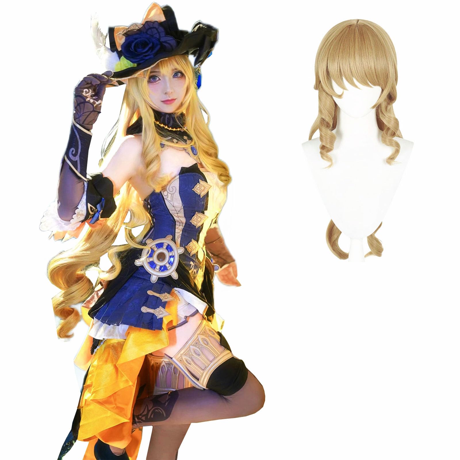 \P20倍限定!/原神 ナヴィア コスプレ 衣装棘薔薇の会 会長 ナビア 野薔薇の章 衣装 靴 ウィッグコスプレ 衣装 cosplay 制服 全身セット セッ...