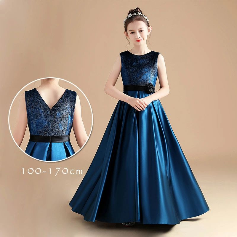子供ドレス ドレス ピアノ発表会 ジュニアドレス 女の子 ロングドレス ワンピース 子どもドレス フォーマル ジュニアドレス Aラインドレス 発表会 ガールズ ドレス ロングドレス キッズドレス 発表会 結婚式 ドレス 女の子 サテン 光沢 100 110 120 130 140 150 160 170cm
