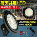 高天井用LEDライト LEDハイベイライト 超高輝度 防塵 防水 頑丈 屋内屋外兼用 防災用品 地震 災害時 天井 壁面 工場 倉庫 駐車場