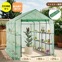 【カバー付き】ビニール温室 大型 W244cm×D183cm×H213cm 家庭用 温室 大型 左右2段 ベランダ 家庭用 ビニールハウス 家庭菜園 ガーデンハウス フラワーハウス ラック ビニール カバー 組立簡単 ハウス 菜園 花壇 園芸温室 家庭菜園 観葉植物