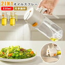オイルスプレー ガラス ボトル 霧吹き 油 スプレーボトル 料理用 ミストスプレー オイルボトル ガラスボトル スプレー容器 油さし 油ボトル 醤油ボトル 酢ボトル オリーブオイル 液体調味料入れ キッチン用品 スプレー/注ぎ口一体設計