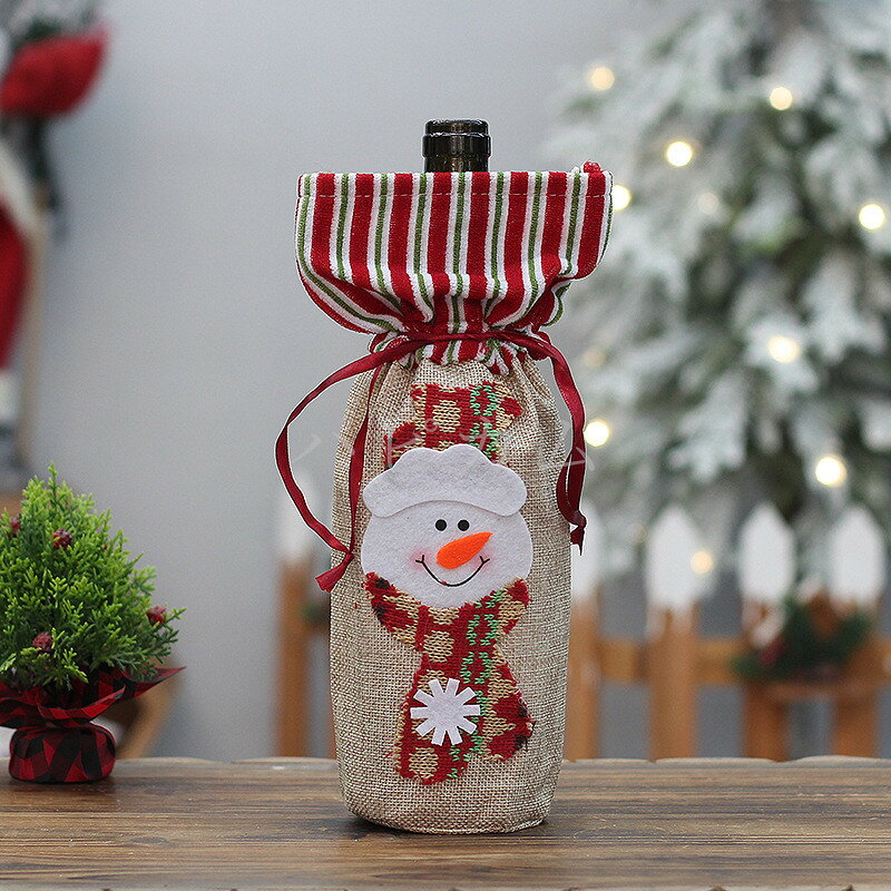 【クリスマス 飾り】麻ワインバッグ 1本用 麻ワインバッグ ワインバッグ 麻ボトルバッグ 麻ワイン袋 ワイン用バッグ 手さげバッグ ワイン雑貨 ワイングッズ ワインアイテム ワイン用品 10枚セット 店舗用 レストラン用 業務用 おしゃれ ホテル かわいい 可愛い 麻 リネン hapicometokyo-10001124 ハピカムTOKYO サンプル画像3