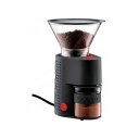 エスプレッソからフレンチプレスまで、粗さが調整できるグラインダー。ブラック。 商品名：BISTRO cofee grinder カラー：ブラック 電源／消費電力：100V／160W ホッパー容量：約220g ストッカー容量：約100g 寸法：奥行120mm×幅156mm×高さ275mm JANコード：0699965091439