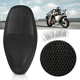 Jisoncase バイクシートカバー 3D メッシュシートカバー 撥水 断熱 日焼け止め 換気 バイク シートカバー 張り替え 座り心地快適