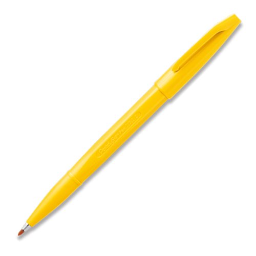 ぺんてる 水性ペン サインペン S520-GD 黄色 10本セット
