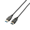 エレコム USBケーブル USB3.0 A-A延長タイプ スタンダード 1.5m ブラック USB3-E15BK