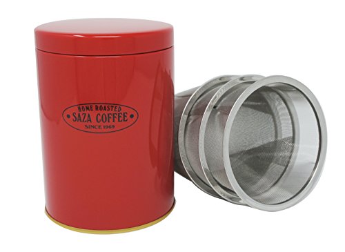 サザコーヒー パウダーコントロールストッカー メッシュ 3種付き コーヒー 豆 の微粉をコントロール コーヒー豆保存容器